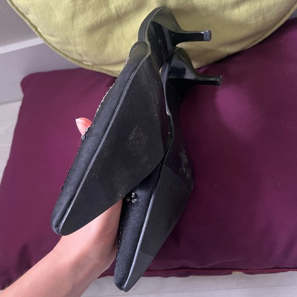 Jessica Black Sequin Women's Mules size 6.5 - Picture 2 of 6